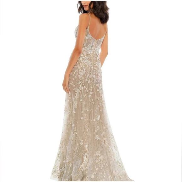 MAC DUGGAL 67492 Floral Embroidered Corset Bodice Gown Sz 20 New w/ Tag $798 SOO - Picture 7 of 16